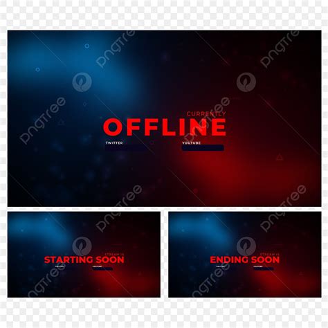 Minimalist Banners Clipart Vector Minimalist Red And Blue Twitch