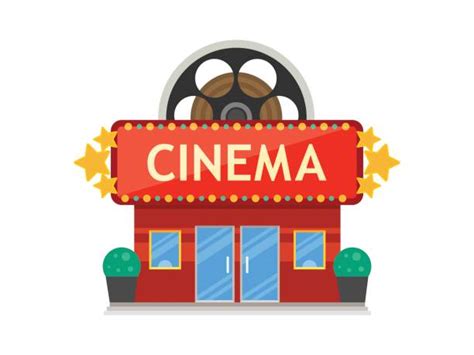 Movie Theater Exterior Illustrations Royalty Free Vector Graphics