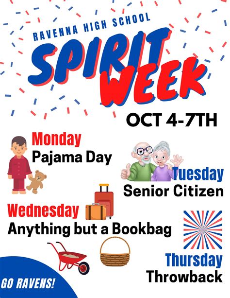 Rhs Spirit Week Flyer Ravenna City Schools Ohio