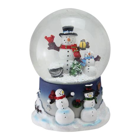 7 Snowman And Snow Son Musical Christmas Snow Globe