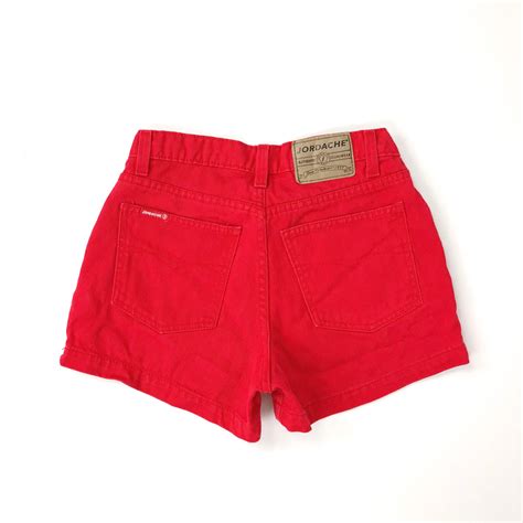 Jordache Red Denim Shorts Size 25 26
