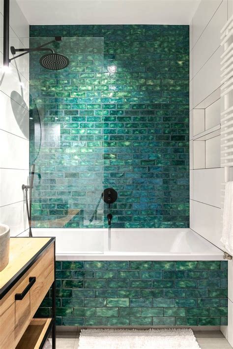 CEG SAMPLE SET Green Brick Tiles 5pcs Etsy Bathroom Interior