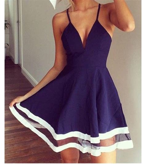 Dress Cute Dress Summer Dress Short Dress Sexy Dress Blue Dress Spaghetti Strap Spaghetti Straps