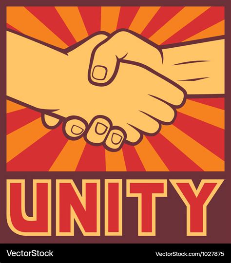 Unity Poster Handshake Unity Design Royalty Free Vector