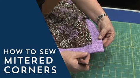 How To Sew Mitered Corners Youtube