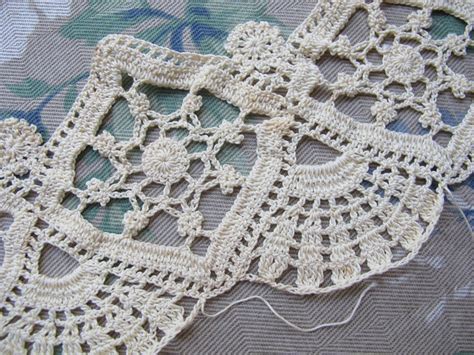 Ecru Crocheted Lace Cotton Lace Trim Handmade Lace Sewing