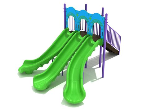 5 Foot Triple Sectional Split Side Commercial Playground Equipment