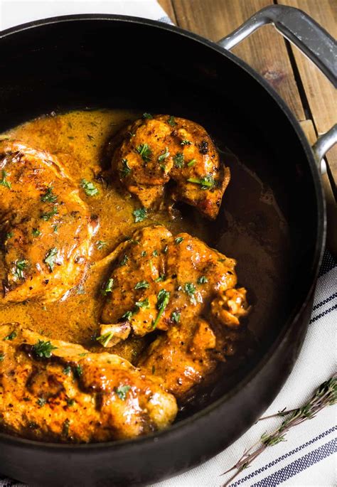 Peanut satay chicken dipping sauce. Chicken in Mustard Sauce (Poulet à la Moutarde) - Mon ...