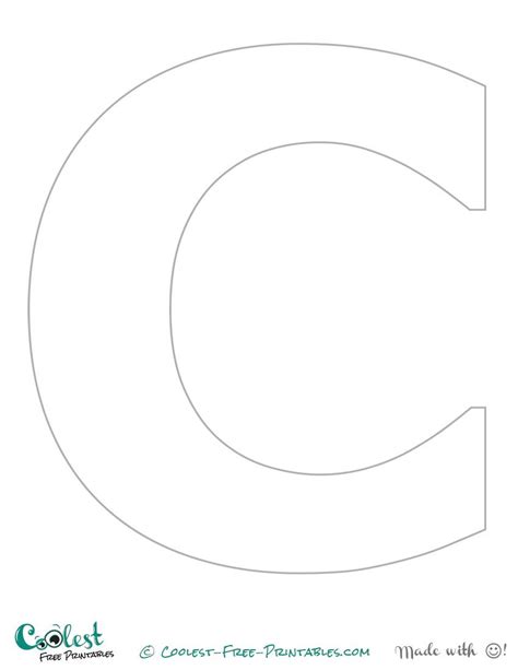 Letter C Template Free Printable