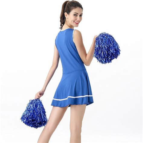 Blue Cheerleader Costume For High School Girls Pkaway