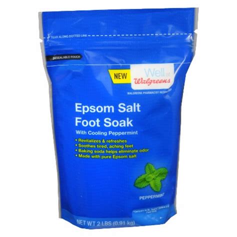 Walgreens Epsom Salt Foot Soak With Cooling Peppermint 2 Lb Ralphs