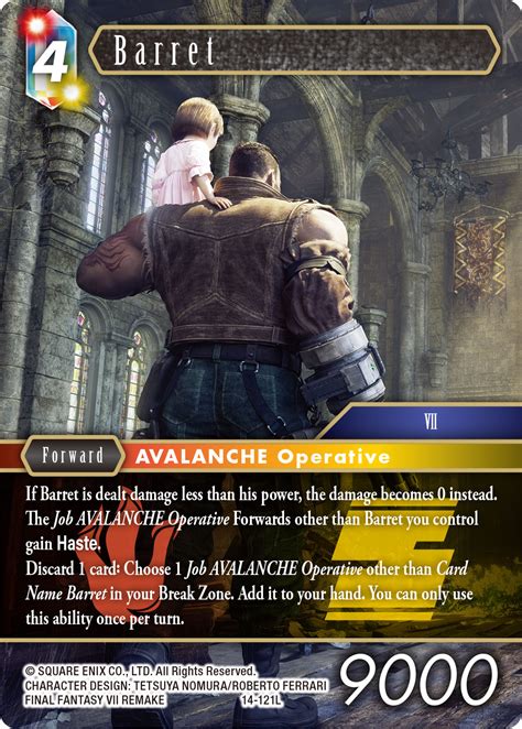Opus Xiv Card Of The Week Barret Ff Trading Card Game
