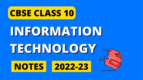 Class 10 Information Technology Notes Pdf 2022 23 New