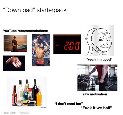 Down Bad Starterpack Rstarterpacks Starter Packs Know Your Meme