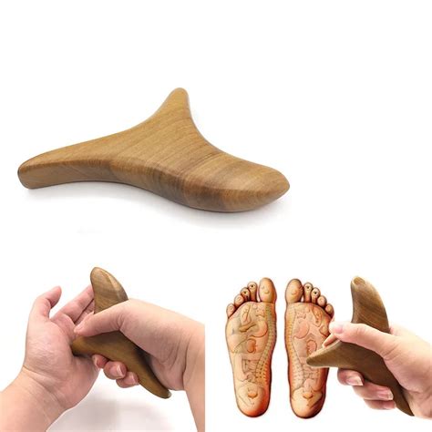 1pc Triangle Trigeminal Body Relax Fragrant Wood Neck Shiatsu Reflexology Wooden Spa Therapy