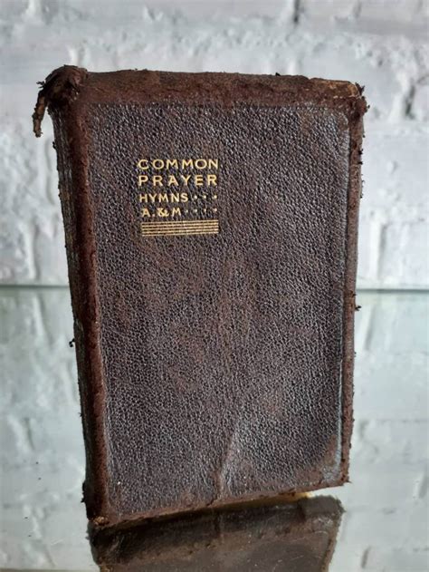 Antique Small Book Of Common Prayer Hymns Aandm Brown Leather Etsy