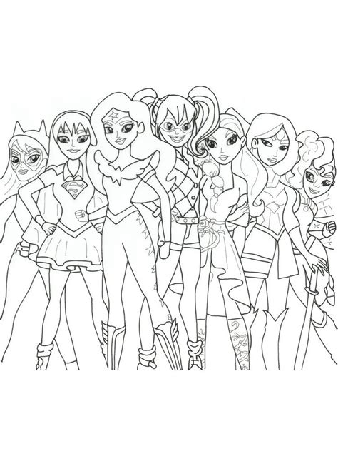 Dc Superhero Girls Coloring Pages Picture Dc Superhero