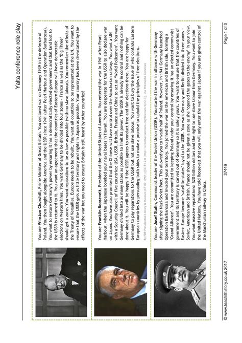 Yalta Conference Origins Of The Cold War Gcse History Teachit