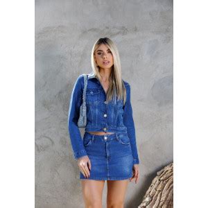 Jaqueta Jeans Bolso Embutido Atacado Feminina Revanche Confresa