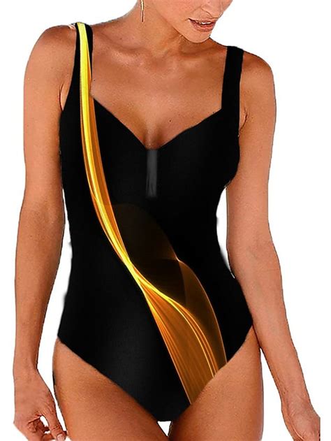 Damen Badeanzug Ein Stück Monokini Übergröße Bademode Bauchkontrolle