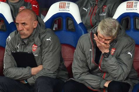 arsene wenger faces new calls to quit after arsenal s embarrassing defeat to crystal palace