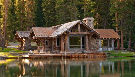 Rustic Exterior Cabins In The Woods Log Home Designs