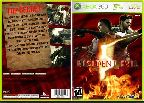 Resident Evil 5 Xbox 360 Box Art Cover By Oxol