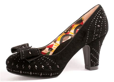 Miss L Fire Womens Poiret Retro Sparkle Court Shoes ...