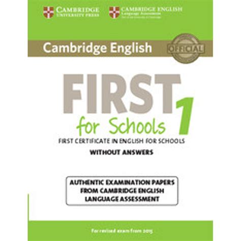 Cambridge English First For Schools 1 2015 Students Book Sbs Librerias