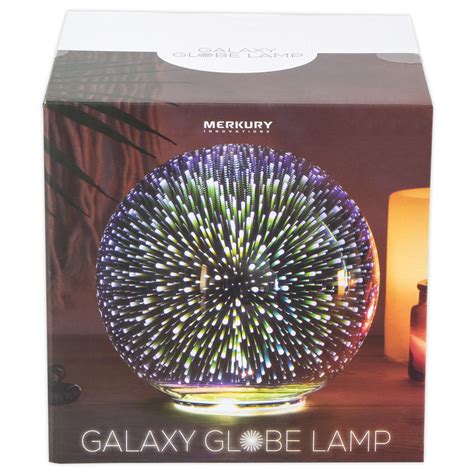 Merkury Innovations Galaxy Globe Lamp Glass Multi Colored 6 Inches