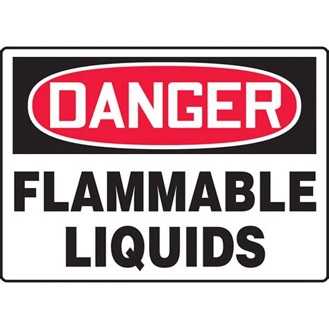 Safety Sign Danger Flammable Liquids 7 X 10 Aluminum From