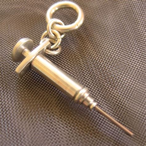 Syringe Working Plunger Steampunk Solid Silver Syringe With Etsy