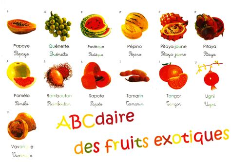 Abcdaire Des Fruits Exotiques La Documentation