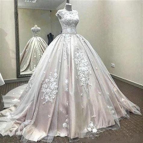 Vintage Light Champagne Ball Gown Wedding Dresses