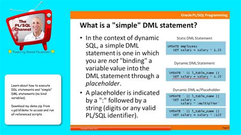 Dyn2 Method 1 Ddl And Simple Dml Statements Plsql Channel Youtube
