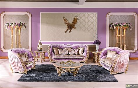 Room service 360° offers an extensive modern furniture collection that includes everything needed to furnish and accessorize a contemporary living room. Pink & purple luxury sofa and living room set. http ...