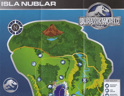 Jurassic World Mosasaurus Lagoon Continuity Error Jurassic World Aged Map Poster Sold At