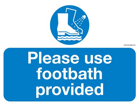 Please Use Footbath Provided Landscape Signsonlineie