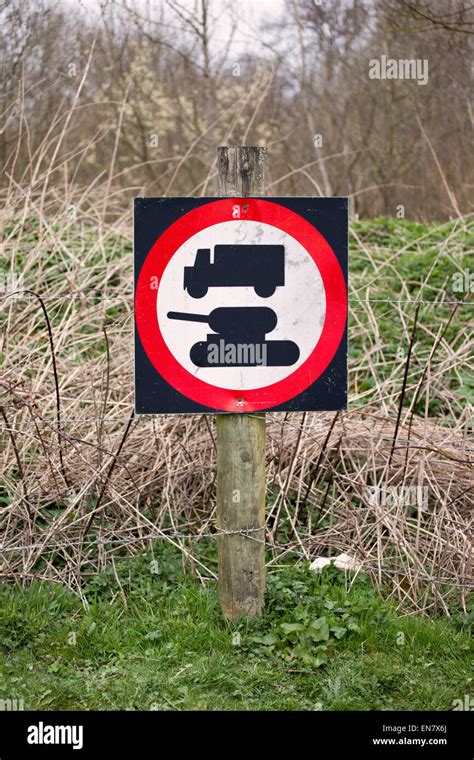 Military Road Sign Near The Village Of Imber Salisbury Plain