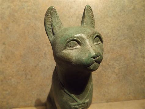 Egyptian Cat Statue Bast Bastet Protective Goddess Of Music Dance And Joy
