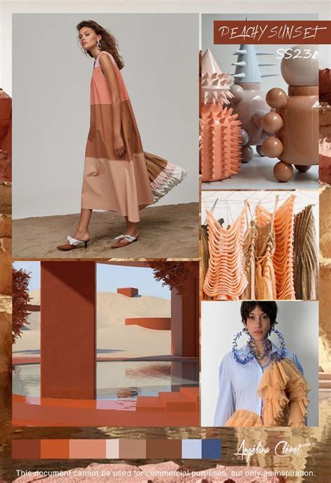 Peachy Sunset Spring Summer 2023 Fashion And Trend Colors By Angélina
