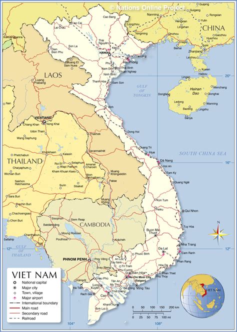 Political Map Of Vietnam Nations Online Project 740