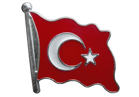 TBR1 Dalgalanan Türk Bayrağı Rozeti
