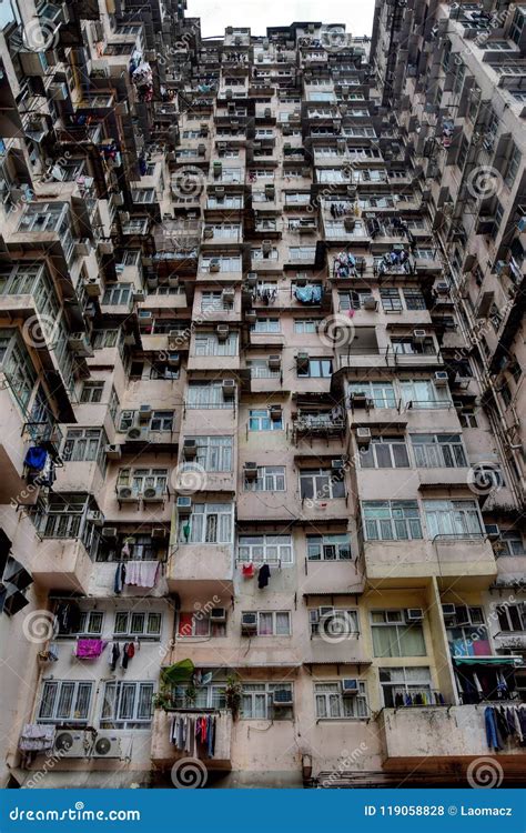 High Density Old Residential Building In Hong Kong Stock Photo Image