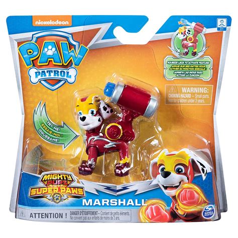 Paw Patrol Mighty Pups Super Paws Marshall Figure Nickelodeon New My