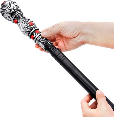 Spooktacular Creations Silver Walking Cane Prop Stick For