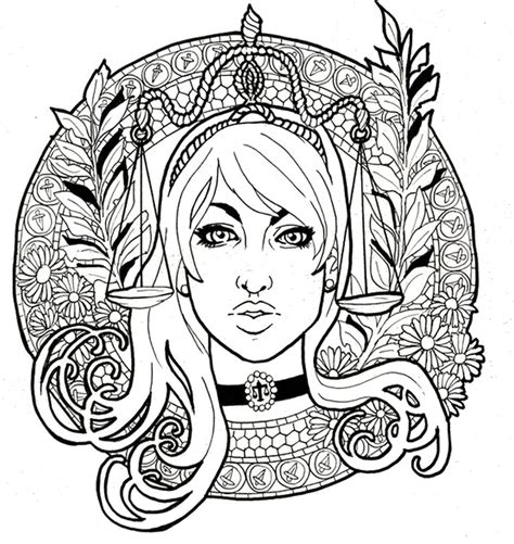 Fist in women's sign coloring pages. Leo (Astrology) coloring, Download Leo (Astrology ...
