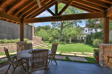 Braeswood Place Outdoor Covered Patio Sunroom And Balcony Rustic