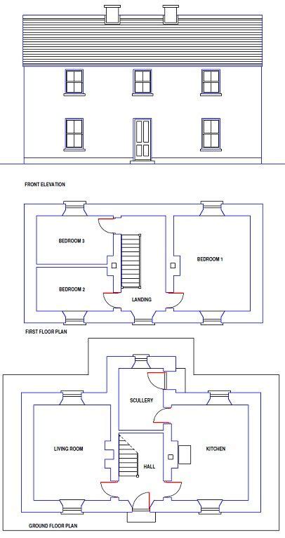 Traditional Irish Farmhouse Design And Floor Plan Made Of Cob Or Stone