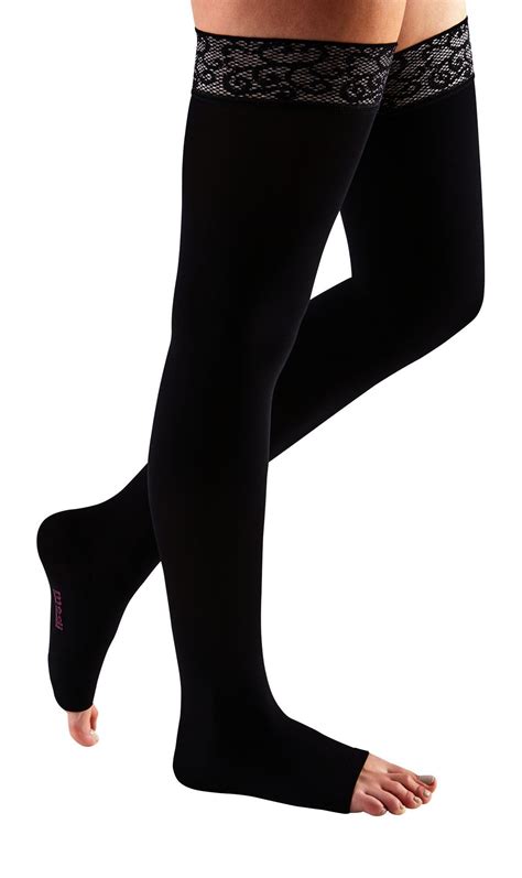 Medi Mediven Comfort Thigh High Compression Stocking Wlace Top Band